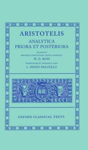 Cover image for Aristotle Analytica Priora Et Posteriora