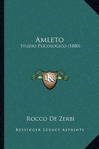 Cover image for Amleto: Studio Psicologico (1880)