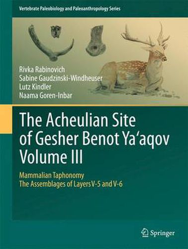 Cover image for The Acheulian Site of Gesher Benot  Ya'aqov  Volume III: Mammalian Taphonomy. The Assemblages of Layers V-5 and V-6