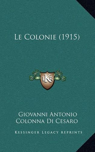 Cover image for Le Colonie (1915)