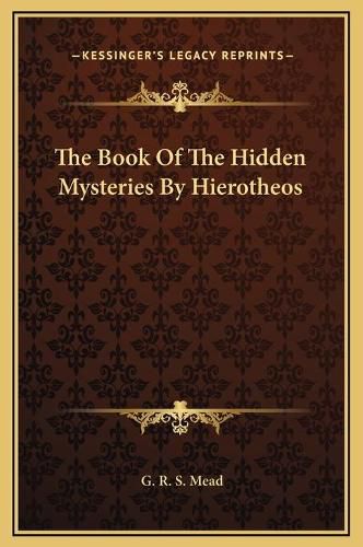 Cover image for The Book of the Hidden Mysteries by Hierotheos