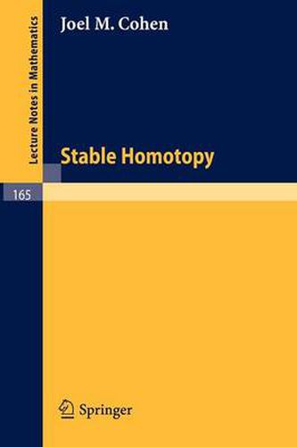 Cover image for Stable Homotopy