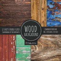 Cover image for Wood Background Scrapbook Paper Pad 8x8 Scrapbooking Kit for Papercrafts, Cardmaking, DIY Crafts, Rustic Texture Design, Multicolor