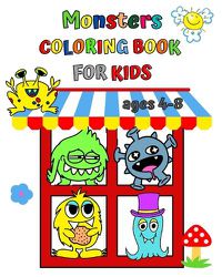 Cover image for Monsters Coloring Book for Kids ages 4-8