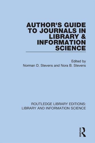 Cover image for Author's Guide to Journals in Library & Information Science