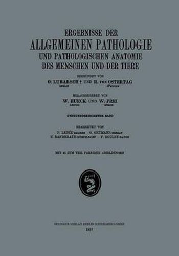 Cover image for Ergebnisse der Allgemeinen Pathologie und Pathologischen Anatomie des Menschen und der Tiere: Zweiunddreissigster Band