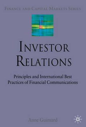 Cover image for Investor Relations: Principles and International Best Practices of Financial Communications