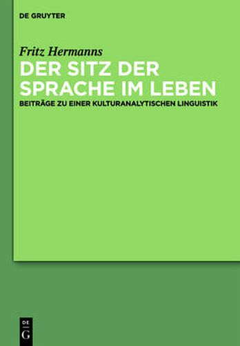 Cover image for Der Sitz der Sprache im Leben