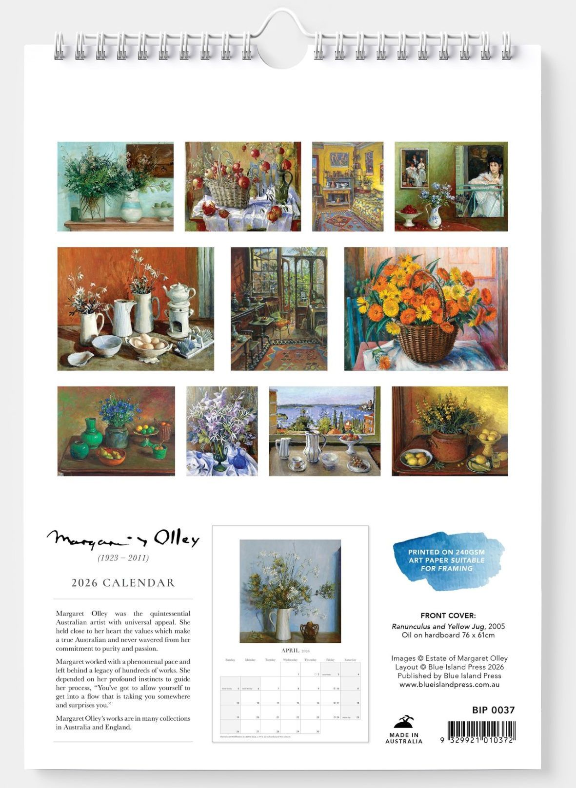 Margaret Olley 2026 Wall Calendar