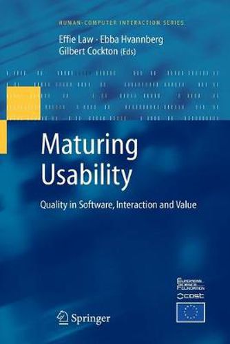 Cover image for Maturing Usability: Quality in Software, Interaction and Value