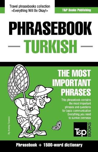 Cover image for English-Turkish phrasebook and 1500-word dictionary