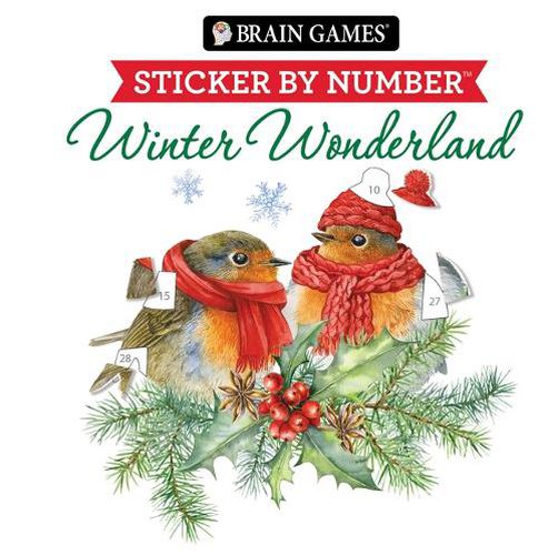 Cover image for Brain Games - Sticker by Number: Winter Wonderland