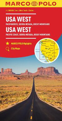 Cover image for USA West Marco Polo Map