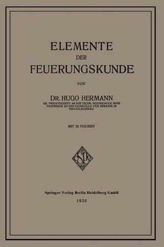 Cover image for Elemente Der Feuerungskunde