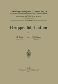 Cover image for Gruppenfabrikation