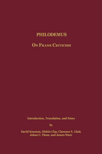 Cover image for Philodemus: On Frank Criticism