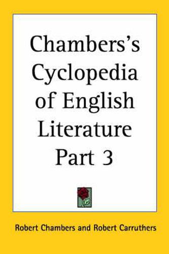 Cover image for Chambers's Cyclopedia of English Literature  (1879)