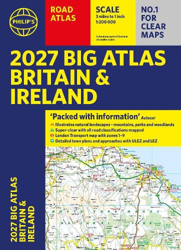 Cover image for Philip's 2027 Big Road Atlas of Britain and Ireland