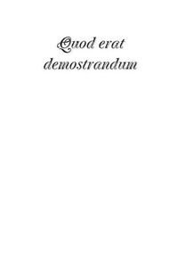 Cover image for Quod erat demostrandum