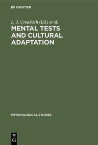 Cover image for Mental tests and cultural adaptation