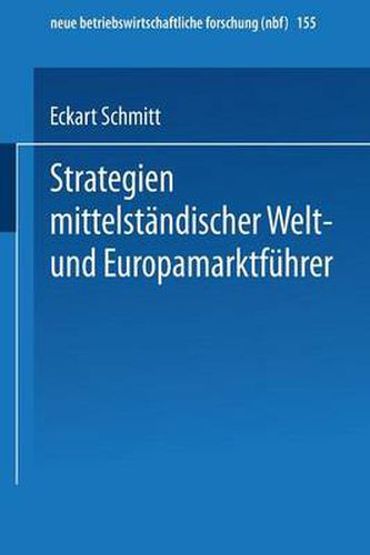 Cover image for Strategien Mittelstandischer Welt- Und Europamarktfuhrer