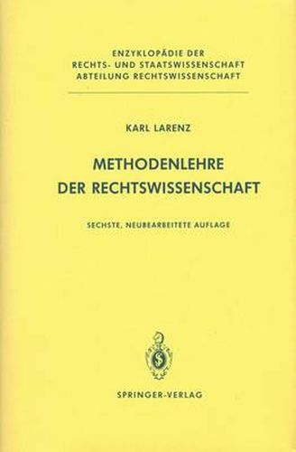 Cover image for Methodenlehre Der Rechtswissenschaft