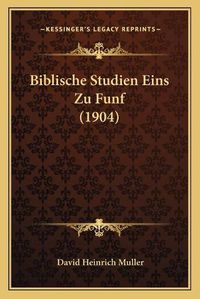 Cover image for Biblische Studien Eins Zu Funf (1904)