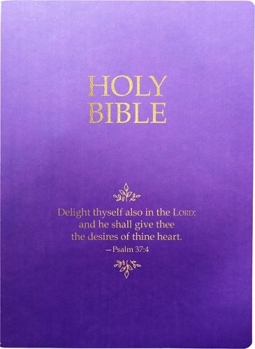 KJV Holy Bible, Delight Yourself in the Lord Life Verse Edition, Large Print, Royal Purple Ultrasoft