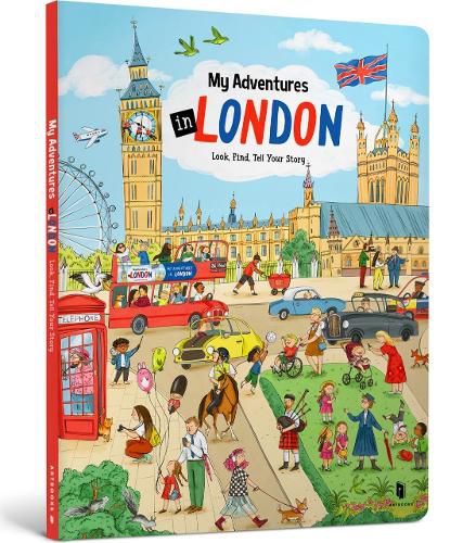 Cover image for MY ADVENTURES IN LONDON. LOOK, FIND, TELL YOUR STORY