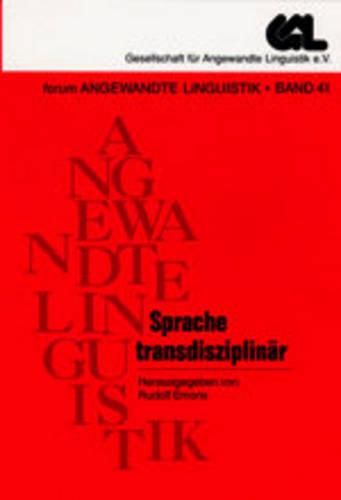 Cover image for Sprache Transdisziplinaer