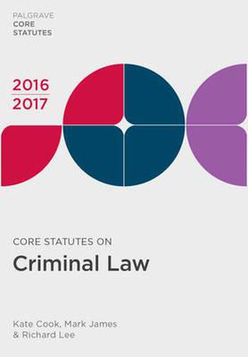 Cover image for Core Statutes on Criminal Law 2016-17