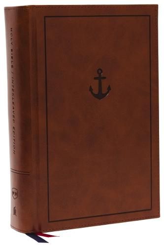 Cover image for NKJV, Interleaved Bible, Journal Edition, Leathersoft over Board, Brown, Red Letter, Comfort Print: The Ultimate Bible Journaling Experience