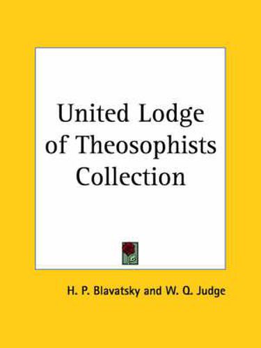 Cover image for United Lodge of Theosophists Collection (1930)