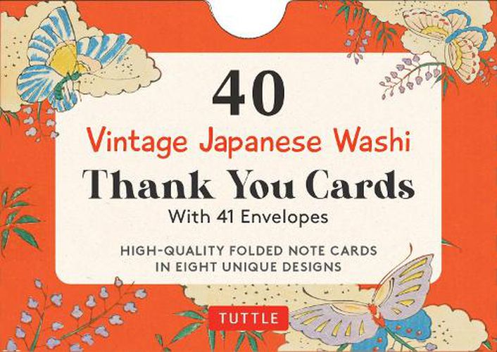 Cover image for 40 Thank You Cards in Vintage Japanese Washi Designs