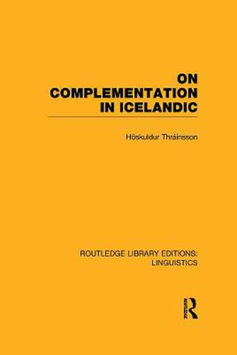 Cover image for On Complementation in Icelandic