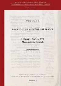 Cover image for Bibliotheque Nationale de France: Hebreu 763 a 777. Manuscrits de Kabbale