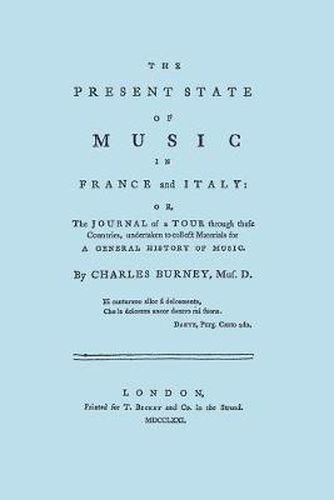 Cover image for The Present State of Music in France and Italy