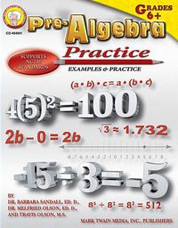 Cover image for Pre-Algebra Practice Book, Grades 6 - 12