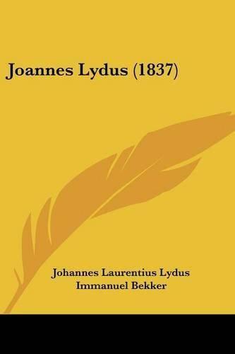 Cover image for Joannes Lydus (1837)