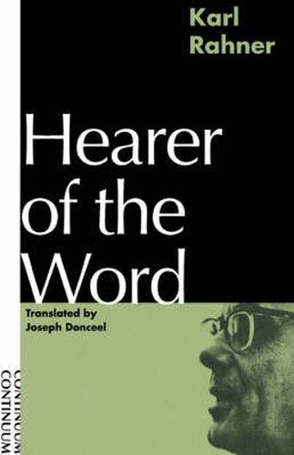 Cover image for Hearer of the Word: Laying the Foundation for a Philosophy of Religion