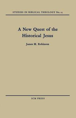 Cover image for A New Quest of the Historical Jesus