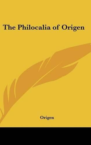Cover image for The Philocalia of Origen
