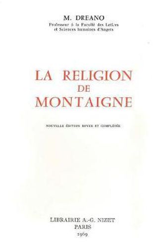 Cover image for La Religion de Montaigne