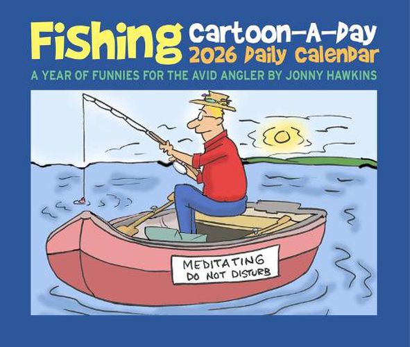 Cover image for Fishing Cartoon-A-Day by Jonny Hawkins 2026 Box Calendar
