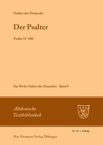 Cover image for Der Psalter: Psalm 51-100