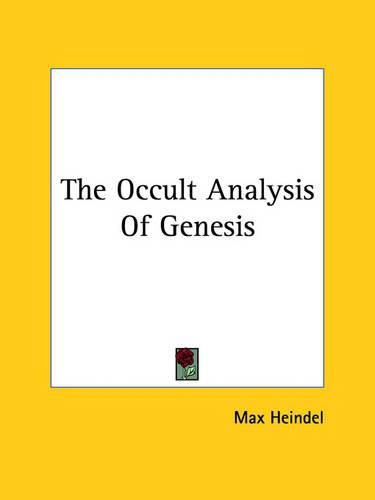Cover image for The Occult Analysis of Genesis