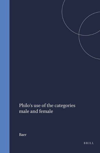 Cover image for Philo's use of the categories male and female