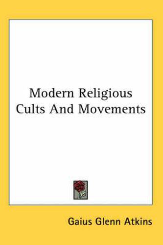 Cover image for Modern Religious Cults and Movements