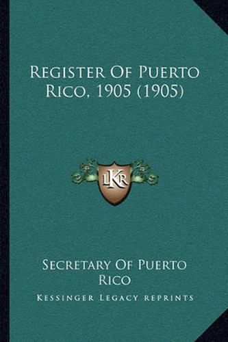 Cover image for Register of Puerto Rico, 1905 (1905)