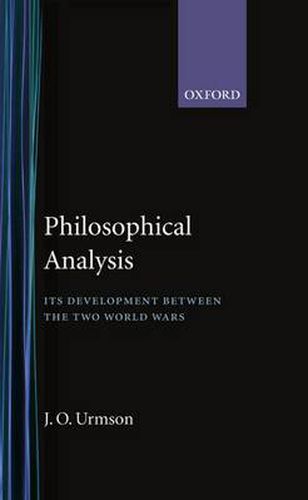 Cover image for Philosophical Analysis: Its Development between the Two World Wars